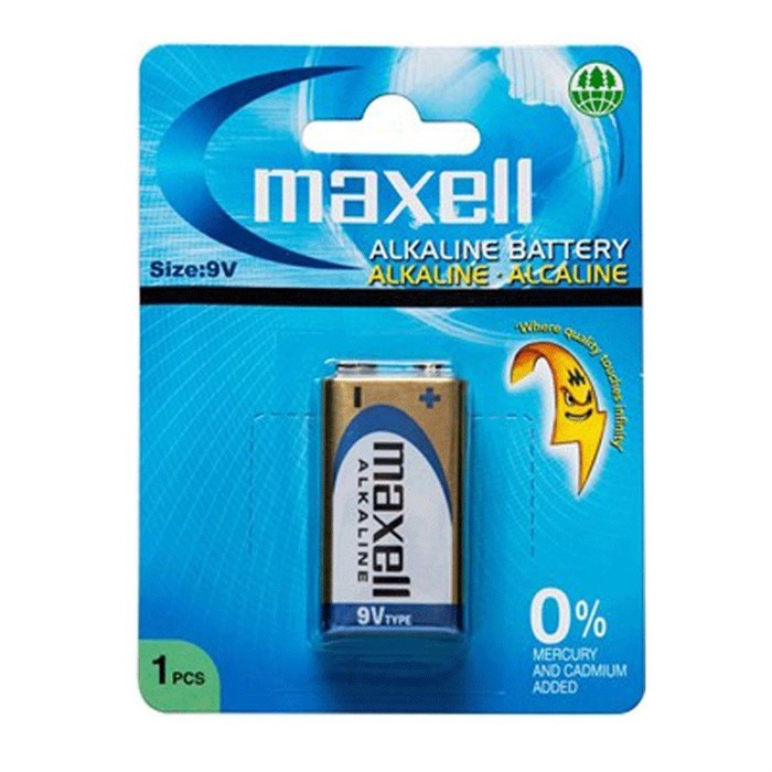 باتری کتابی 9 ولتی 9V Battery   Maxell Alkaline157603